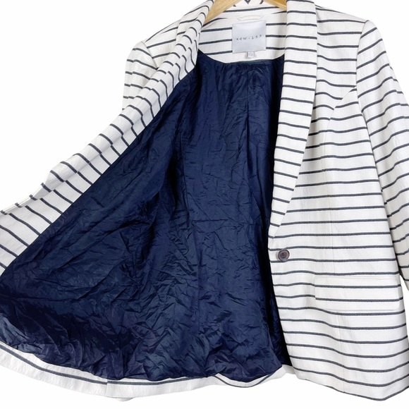 Kew 159 Blazer Jacket One Button Striped Lined - Picture 3 of 12